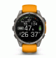 fēnix 8 – 47 mm, AMOLED - Sapphire, Titanium with Spark Orange/Graphite Silicone Band - 010-02904-11 - Garmin